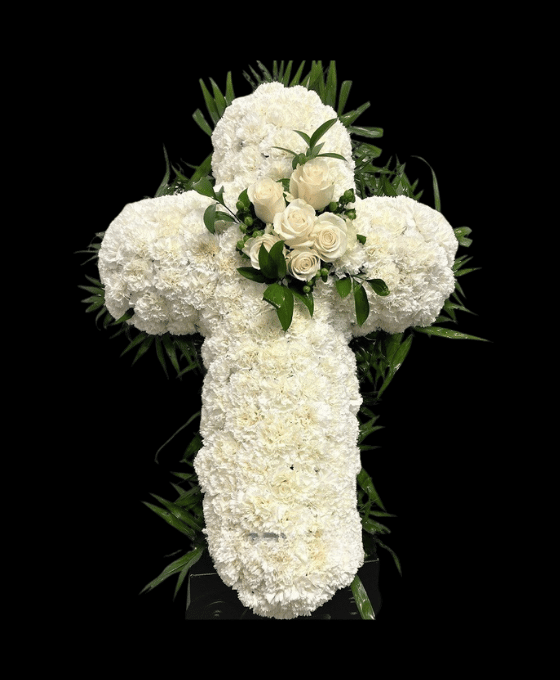 Cruz de flores para velorio