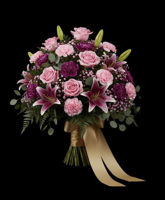 Ramos funerarios elegantes con rosas